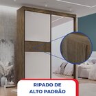 Guarda Roupa Casal Mdf 2 Portas 3 Gavetas Com Espelho Grécia