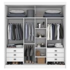 Guarda Roupa Casal Mdf 2 Portas Com Espelho 6 Gavetas Califor