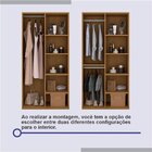 Guarda Roupa Casal Mdf 2 Portas Com Espelho 6 Gavetas Califor