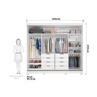 Guarda-roupa Casal Mdf 2 Portas De Correr Espelhos 8 Gavetas