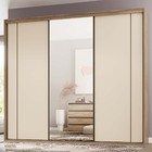Guarda Roupa Casal Mdf 3 Portas 1 Espelho 2,72m Lumier Belmax