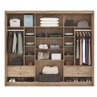 Guarda Roupa Casal Mdf 3 Portas 1 Espelho 2,72m Lumier Belmax