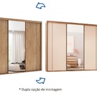 Guarda Roupa Casal Mdf 3 Portas 1 Espelho 2,72m Lumier Belmax