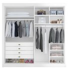 Guarda Roupa Casal Mdf 4 Portas 4 Gavetas Bergamo Branco