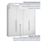 Guarda Roupa Casal Mdf 4 Portas 4 Gavetas Bergamo Branco