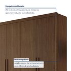 Guarda Roupa Casal Mdf 4 Portas 4 Gavetas Bergamo Cacau