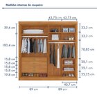 Guarda Roupa Casal Mdf 4 Portas 4 Gavetas Bergamo Cinamomo