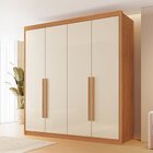 Guarda Roupa Casal Mdf 4 Portas 4 Gavetas Bergamo Cinamomo/of