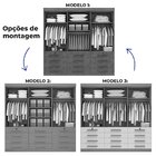 Guarda Roupa Casal Mdf 6 Portas 12 Gavetas Marselha Plus Bran