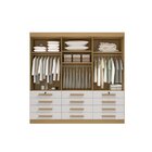 Guarda Roupa Casal Mdf 6 Portas 12 Gavetas Marselha Plus Cina