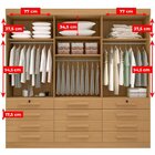 Guarda Roupa Casal Mdf 6 Portas 12 Gavetas Marselha Plus Cina