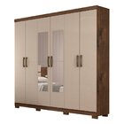 Guarda-roupa Casal Mdf 6 Portas 3 Gavetas 4 Espelhos Clara Pa