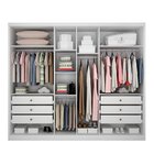 Guarda Roupa Casal Mdf 6 Portas 6 Gavetas Com Espelho Reno Br