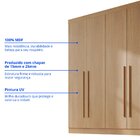 Guarda Roupa Casal Mdf 6 Portas 6 Gavetas Paris Plus  Cinamomo