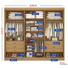Guarda Roupa Casal Mdf 6 Portas 6 Gavetas Paris Plus  Cinamomo