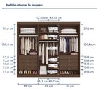 Guarda Roupa Casal Mdf 6 Portas 8 Gavetas Bergamo Cacau