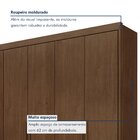 Guarda Roupa Casal Mdf 6 Portas 8 Gavetas Bergamo Cacau