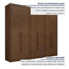 Guarda Roupa Casal Mdf 6 Portas 8 Gavetas Bergamo Cacau