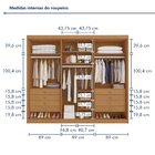 Guarda Roupa Casal Mdf 6 Portas 8 Gavetas Bergamo Cinamomo