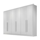 Guarda Roupa Casal Mdf 6portas 6gavetas Reno Branco