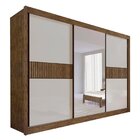 Guarda-roupa Casal Mdf Com Espelho 3 Portas 6 Gavetas Miami R