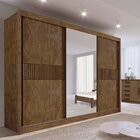 Guarda-roupa Casal Mdf Com Espelho 3 Portas 6 Gavetas Miami R