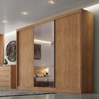 Guarda-roupa Casal Mdf Com Espelho 3 Portas 6 Gavetas Soberan