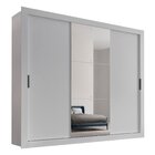 Guarda Roupa Casal Mdf Com Espelho 3 Portas De Correr Alice E