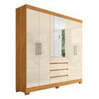 Guarda-roupa Casal Mdf Com Espelhos 6 Portas 4 Gavetas 201cm
