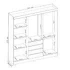 Guarda-roupa Casal Mdf Com Espelhos 6 Portas 4 Gavetas 201cm
