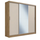 Guarda Roupa Casal Mdf Demobile Dalila 3 Portas Com Espelho