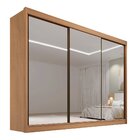 Guarda Roupa Casal Mdf Espelhado 3 Portas 6 Gavetas Qatar Cin