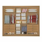 Guarda Roupa Casal Mdf Espelhado 3 Portas 6 Gavetas Qatar Cin
