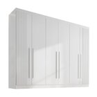 Guarda-roupa Casal Mdf Ripado 6 Portas 6 Gavetas Paris Plus