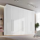 Guarda-roupa Casal Mdf Ripado 6 Portas 6 Gavetas Paris Plus