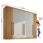 Guarda-roupa Casal Mdf Ripado 6 Portas 6 Gavetas Paris Plus