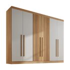 Guarda-roupa Casal Mdf Ripado 6 Portas 6 Gavetas Paris Plus