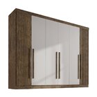 Guarda-roupa Casal Mdf Ripado 6 Portas 6 Gavetas Paris Plus