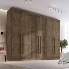 Guarda-roupa Casal Mdf Ripado 6 Portas 6 Gavetas Paris Plus