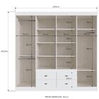 Guarda Roupa Casal Mdp 08 Portas  04 Gavetas Las Vegas Cor: B