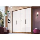 Guarda Roupa Casal Mdp 4 Portas  2 Gavetas  Miami Cor: Noguei