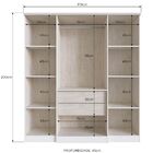 Guarda Roupa Casal Mdp 4 Portas  2 Gavetas Miami Cor: Branco