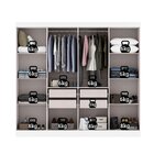 Guarda Roupa Casal Mdp 8 Portas 4 Gavetas Slim Branco