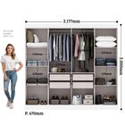 Guarda Roupa Casal Mdp 8 Portas 4 Gavetas Slim Branco