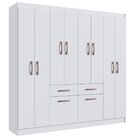 Guarda Roupa Casal Mdp 8 Portas  2 Gavetas 2 Basculantes  Cat