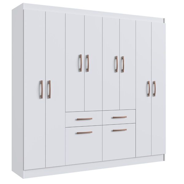 Guarda Roupa Casal Mdp 8 Portas  2 Gavetas 2 Basculantes  Cat