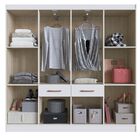 Guarda Roupa Casal Mdp 8 Portas  2 Gavetas 2 Basculantes  Cat