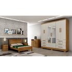 Guarda Roupa Casal Mdp Dakar 6pts 6gav Com Espelho Cumaru Com