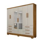 Guarda Roupa Casal Mdp Dakar 6pts 6gav Com Espelho Cumaru Com