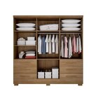 Guarda Roupa Casal Mdp Dakar 6pts 6gav Com Espelho Cumaru Com